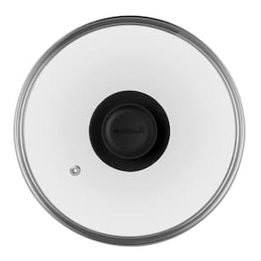 Tampa de Vidro Multiflon com Pomel Preto - 22cm de Diâmetro