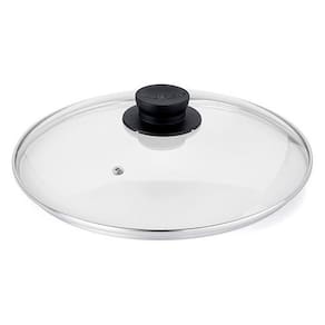Tampa de Vidro Multiflon com Pomel Preto - 24cm de Diâmetro