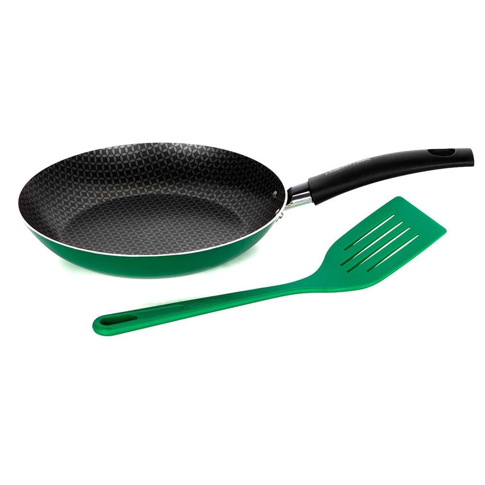 Frigideira Color Pop Multiflon com Espátula Verde - 22cm