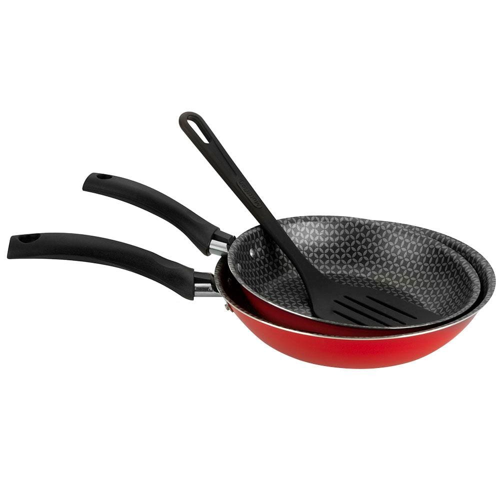 Conjunto de Frigideiras Multiflon Gourmet com Revestimento Antiaderente Ultra 7 Vermelha - 2 Peças