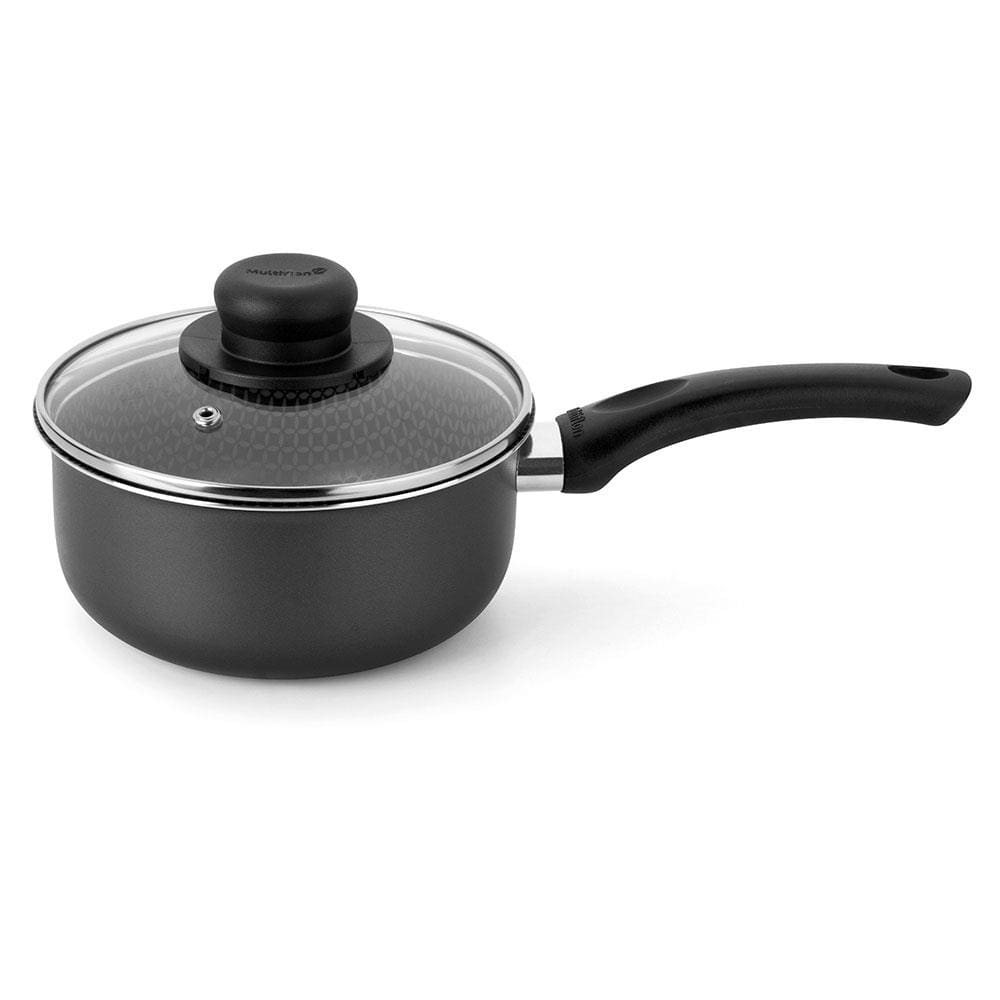 Panela Gourmet Multifllon com Tampa de Vidro e Antiaderente - 16cm