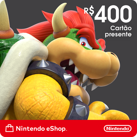 Gift Card Digital Nintendo eShop R$400 para Nintendo Switch