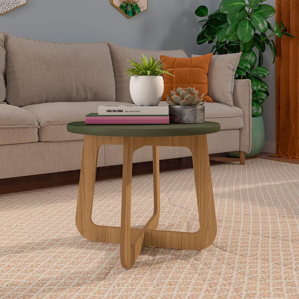 Mesa de Centro Artely Jasmin - Menta/Carvalho