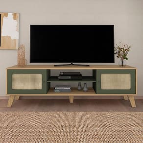 Rack Artely Charlotte com 180 cm de Largura, Ideal para TV de até 75”