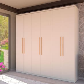 Guarda-Roupa Casal Bartira Genova com 6 Portas e 3 Gavetas - 236,7cm de largura