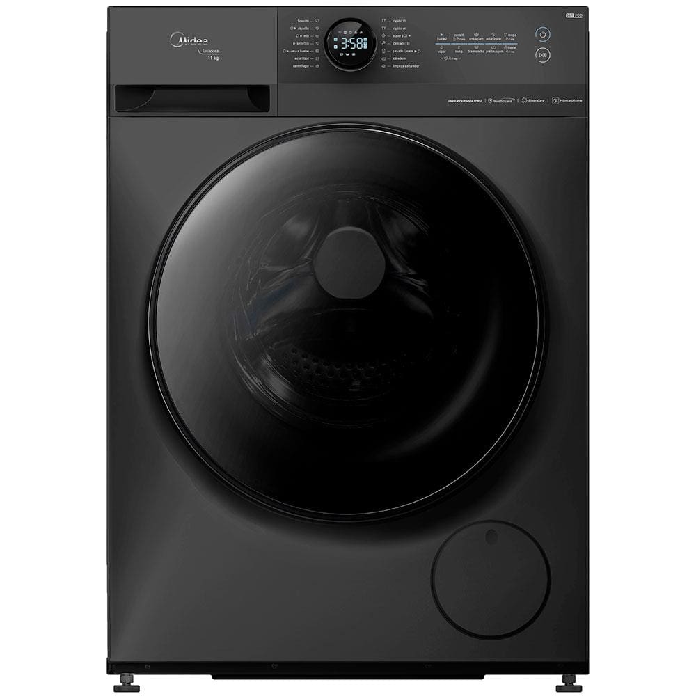 imagem-Lavadora de Roupas Midea HealthGuard Smart 11kg MF200W110WB/GK - Titanium - 220v