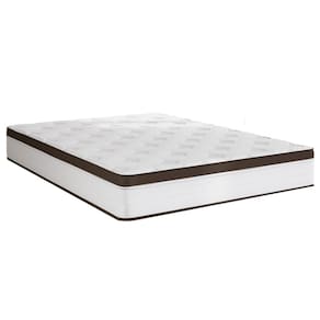 Colchão de Casal Portobel Noah Ortopédico com Molas Ensacadas, EPS e Revestimento em Poliéster 30x138x188cm - Branco/Marrom