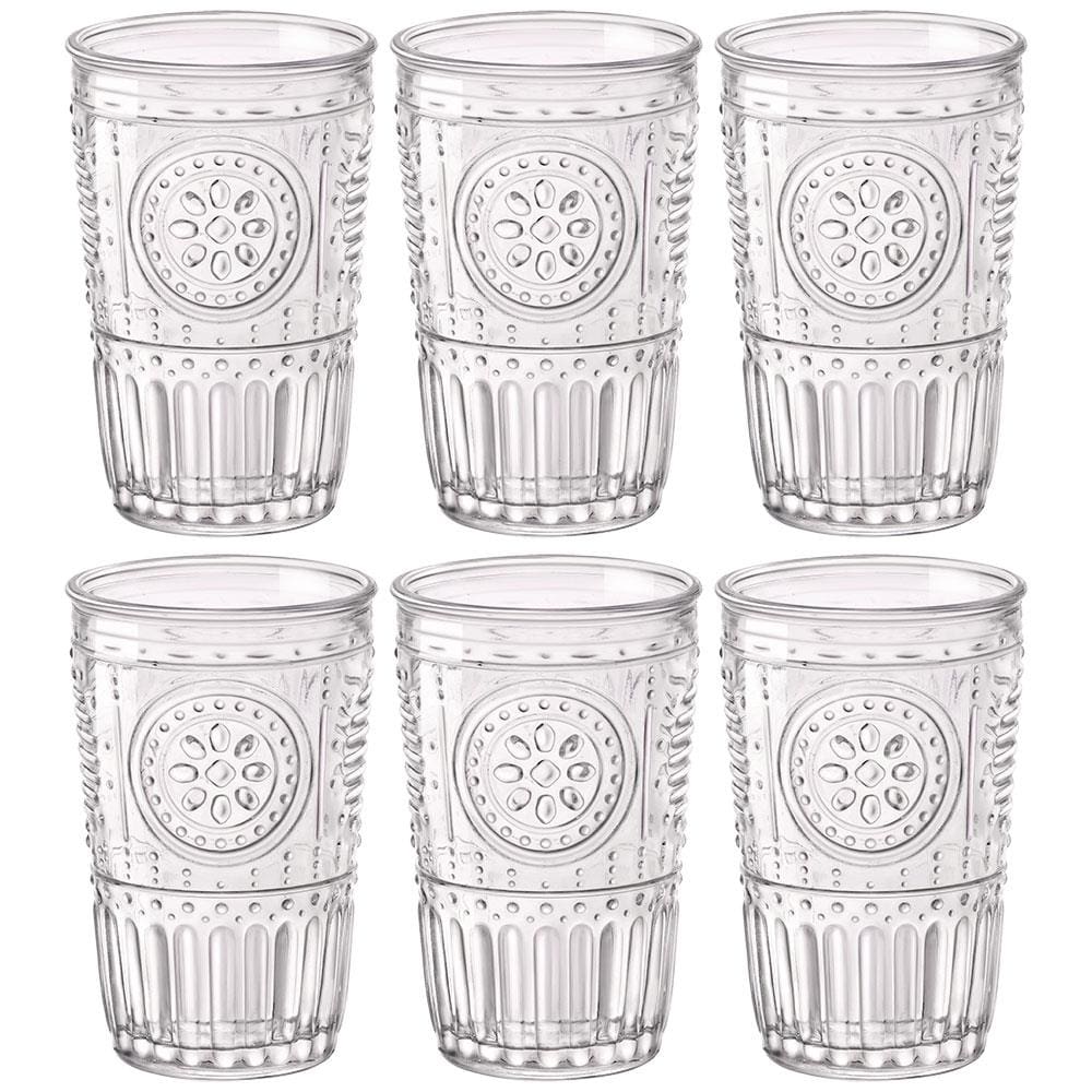 Conjunto de Copos Luigi Bormioli Cooler Romantic Transparente 475 ml - 6 Peças