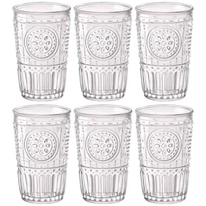 Conjunto de Copos Luigi Bormioli Cooler Romantic Transparente 475 ml - 6 Peças