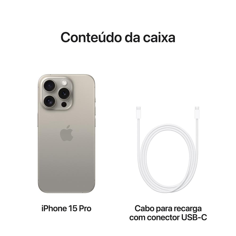 Apple iPhone 15 Pro 128GB - Titânio | Casas Bahia