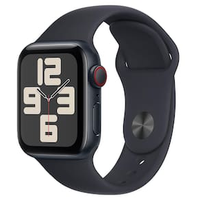 AppleWatchSE GPS+Cellular Caixa Meia-noite de Alumínio 40mmPulseira EsportivaP/M - Neutro em Carbono