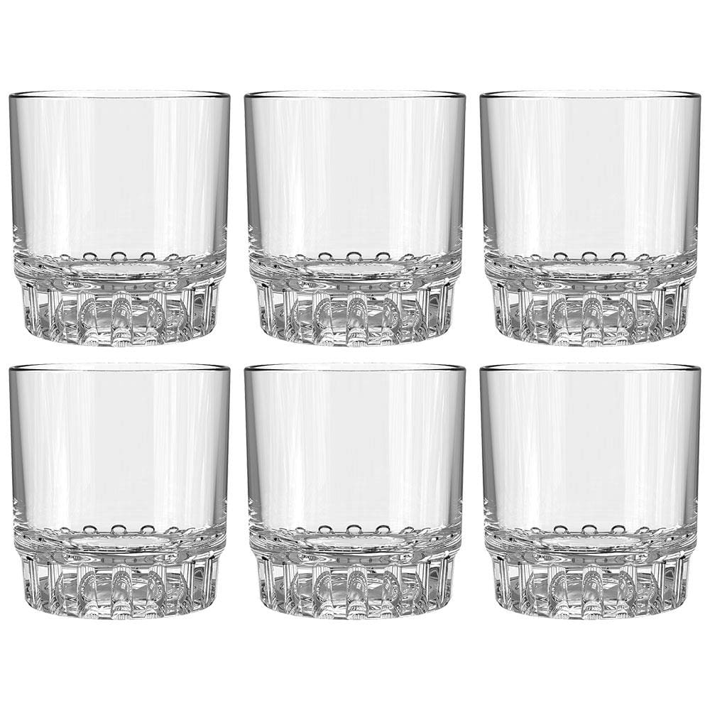 Conjunto de Copos Baixo L'Hermitage Fiorde em Vidro 290ml - 6 Peças