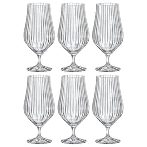 Conjunto de Taças para Cerveja Bohemia Tulipa Optic em Cristal 540ml - 6 Peças