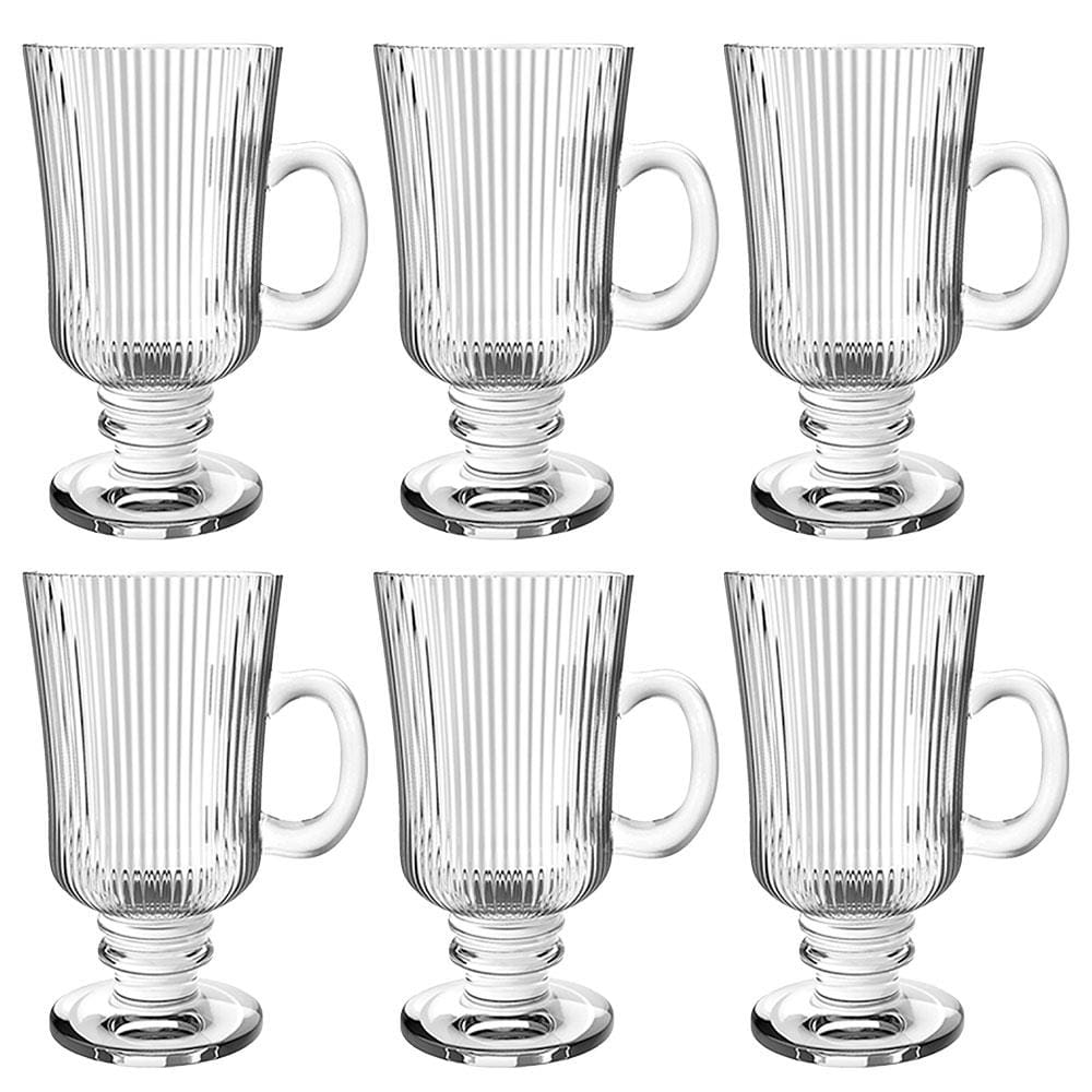 Conjunto com 6 Xícaras L'Hermitage Irish Coffee Cameratta em Vidro 230ml - Transparente
