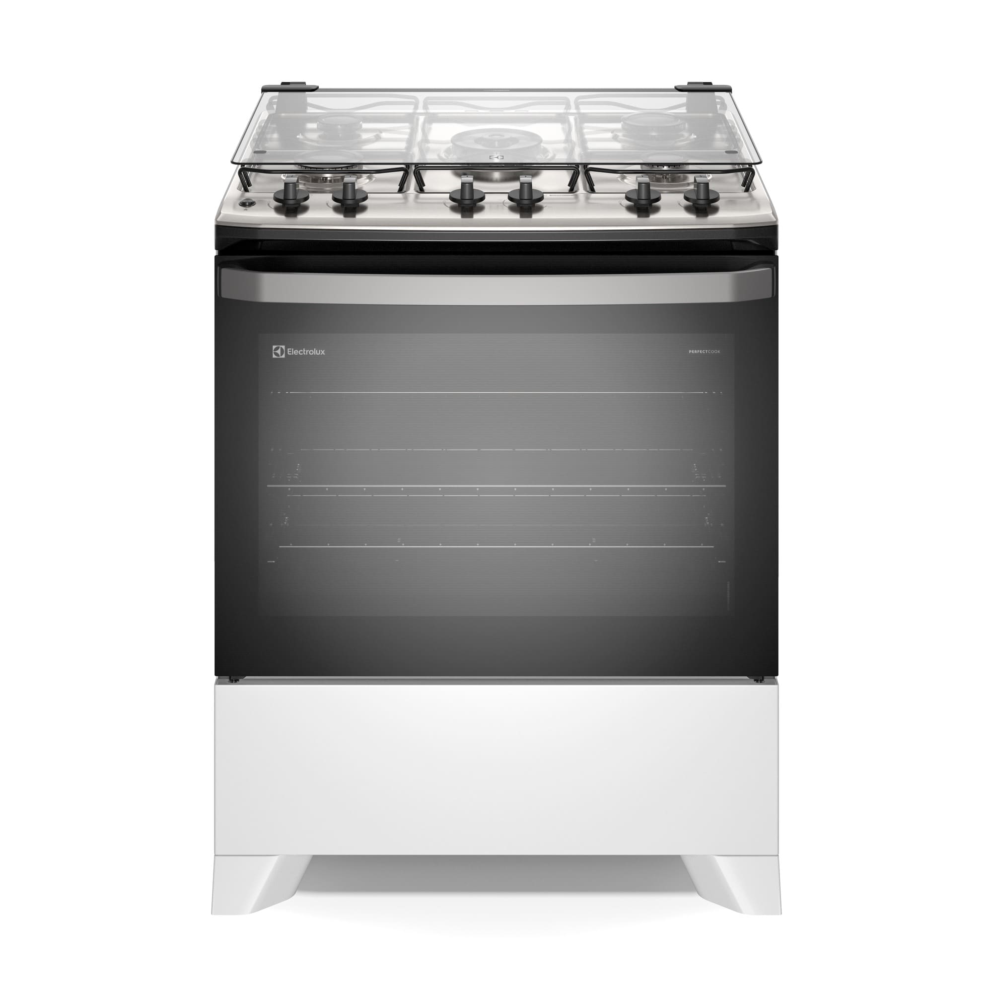 Fogão Electrolux 5 bocas Efficient FE5IB Mesa Inox PerfectCook VaporBake Bivolt Branco