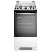 Fogão Electrolux 4 bocas Efficient FE4IB com Mesa Inox, PerfectCook, VaporBake e Acendimento Automático Bivolt – Branco