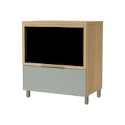 Balcão Nesher Marquesa em MDF 15mm com Nicho para Micro-ondas, 1 Gaveta e 1 Prateleira - 80cm de largura