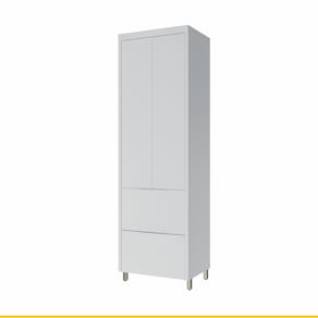 Paneleiro Nesher Marquesa em MDF 15mm com 2 Portas, 2 Gavetas e 3 Prateleiras - 70cm de largura - Nature/Verde