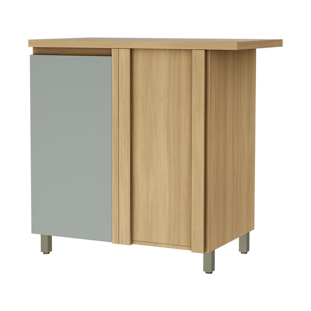 Balcão de Canto Nesher Rainha em MDF 15mm com 1 Porta e 1 Prateleira - 92cm de largura