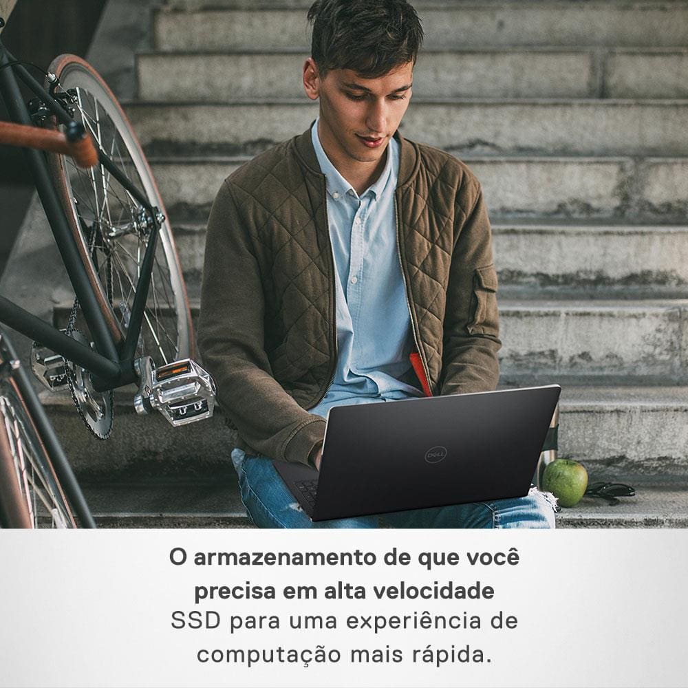 Notebook Dell Inspiron 15 com processador Intel Core i3 de 12° Geração, 8GB RAM, 256GB SSD 15.6"