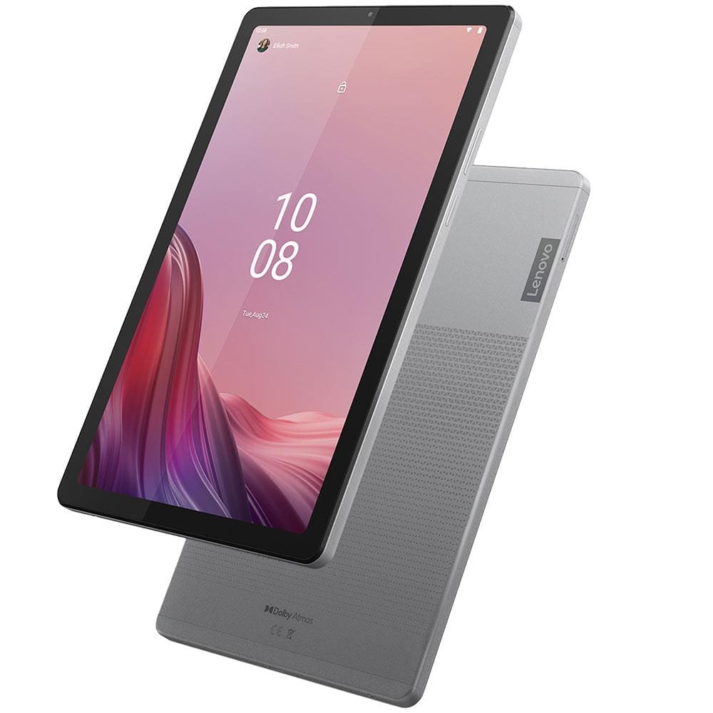 Tablet Lenovo M9 com Tela 9" WVA 64GB Wi-Fi Câmera 8MP e 2MP Android 12 e Processador Octa Core 4GB - Prata