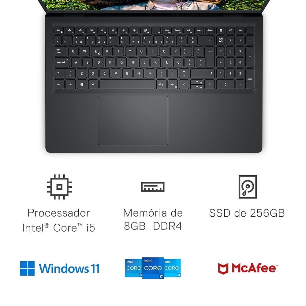 Notebook Dell Inspiron 15 com processador Intel | Casas Bahia