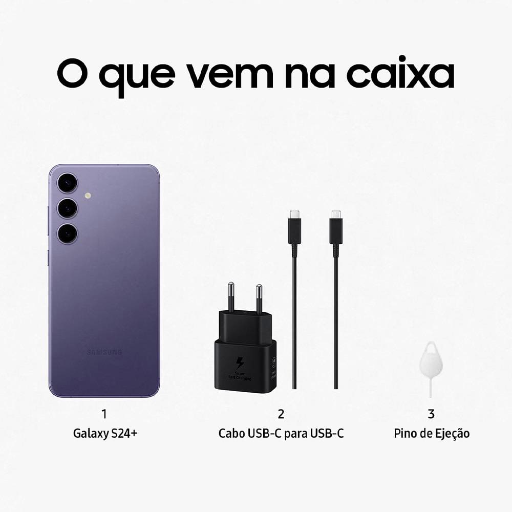 Smartphone Samsung Galaxy S24+ 5G Violeta | Casas Bahia