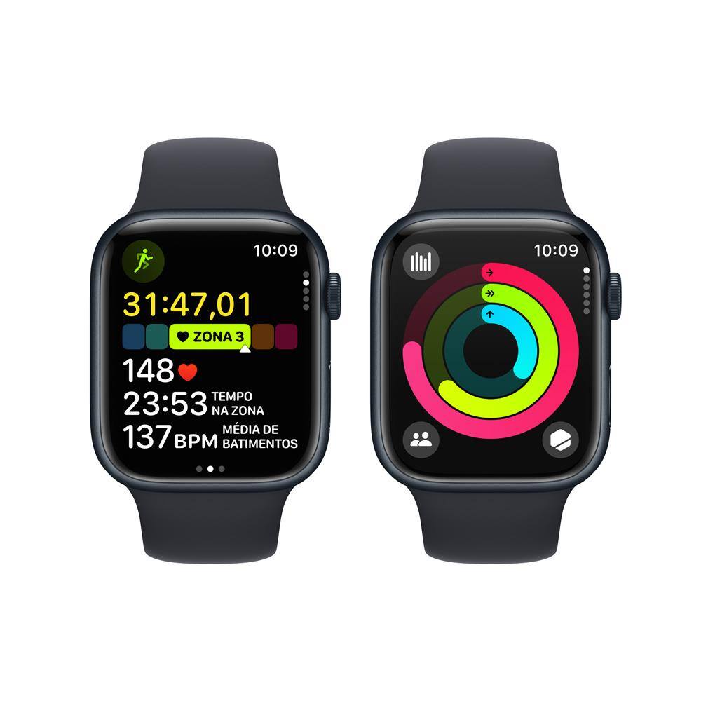 その他 Apple Watch Apple Watch Series 9 45 mm Meia-noite | Casas Bahia