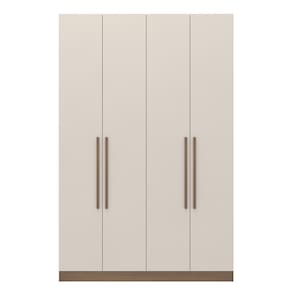 Armário Modulado Bartira Lugano com 4 Portas 3 Gavetas 3 Prateleiras Casal – Avelã/Capuccino