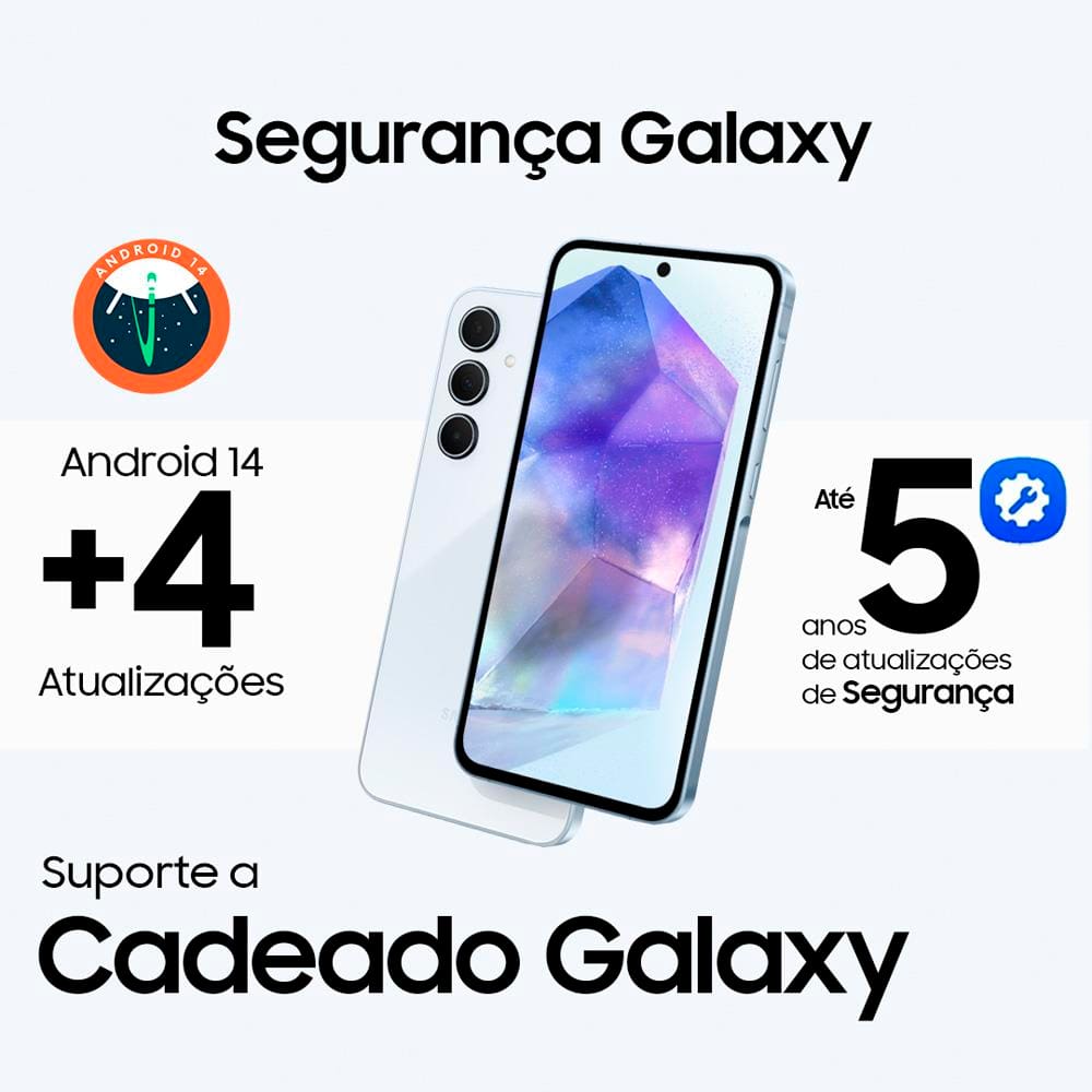 Smartphone Samsung Galaxy A55 5G Azul | Casas Bahia