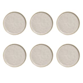 Conjunto de Prato de Pão Porto Brasil Bio Latte 6 peças – Bege
