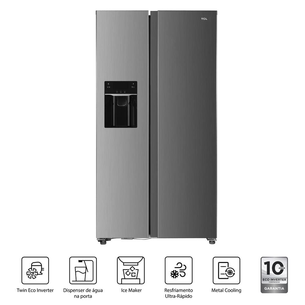 Geladeira TCL Side by Side C516SBIMN | Casas Bahia