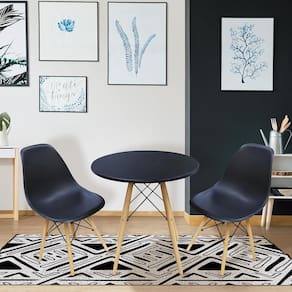 Mesa de Jantar Redonda Eames Seat&Co com 2 Cadeiras