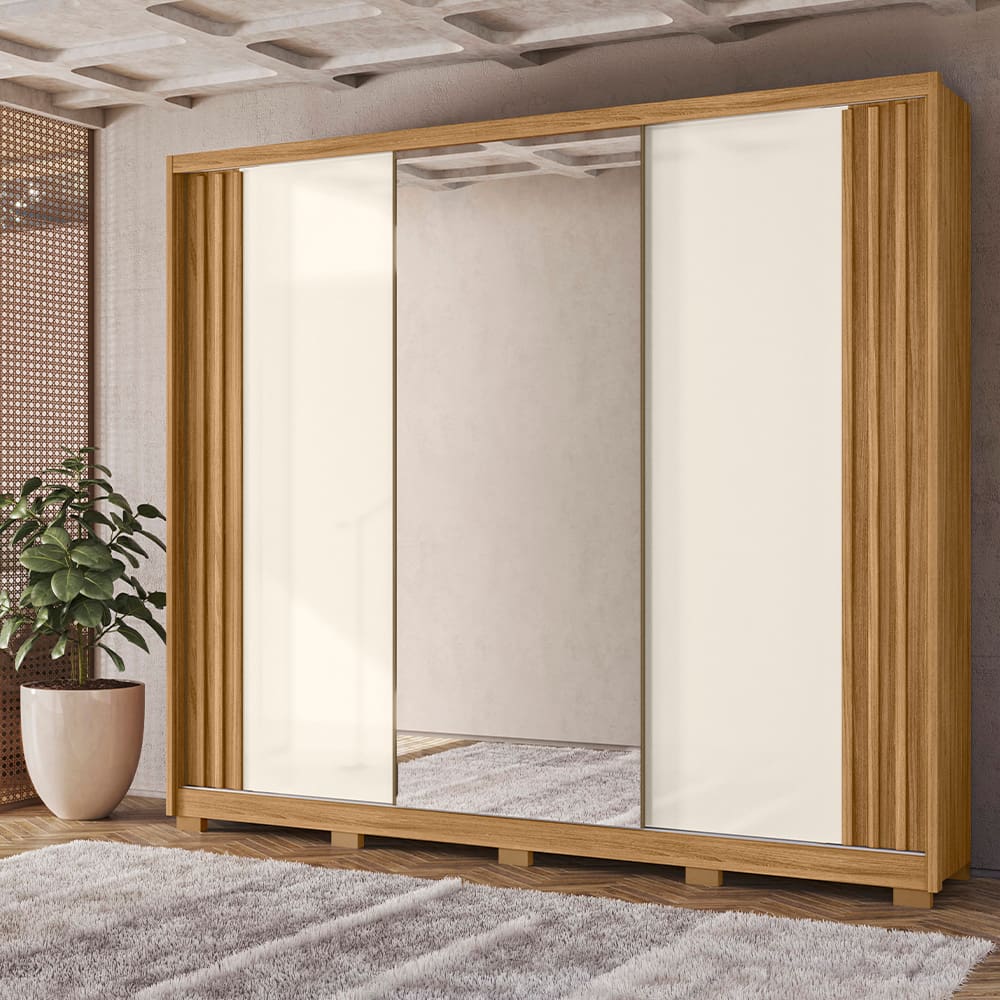 Guarda-roupa Casal Moval Arizona com 3 Portas, 6 Gavetas, | Casas