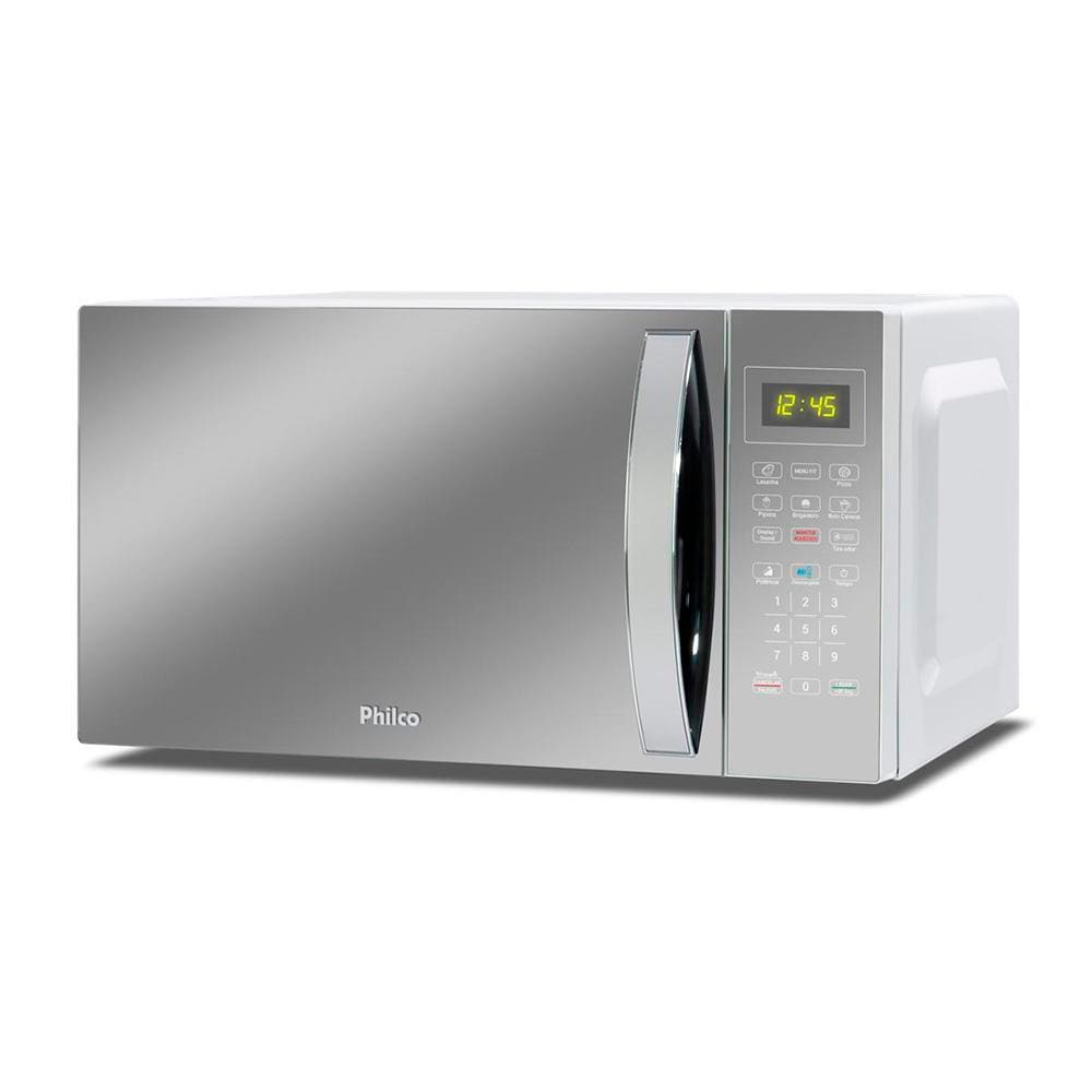 Micro-ondas Philco PMO38E 1400W com Função Manter Aquecido e Tirar Odor – Branco Espelhado - 220V