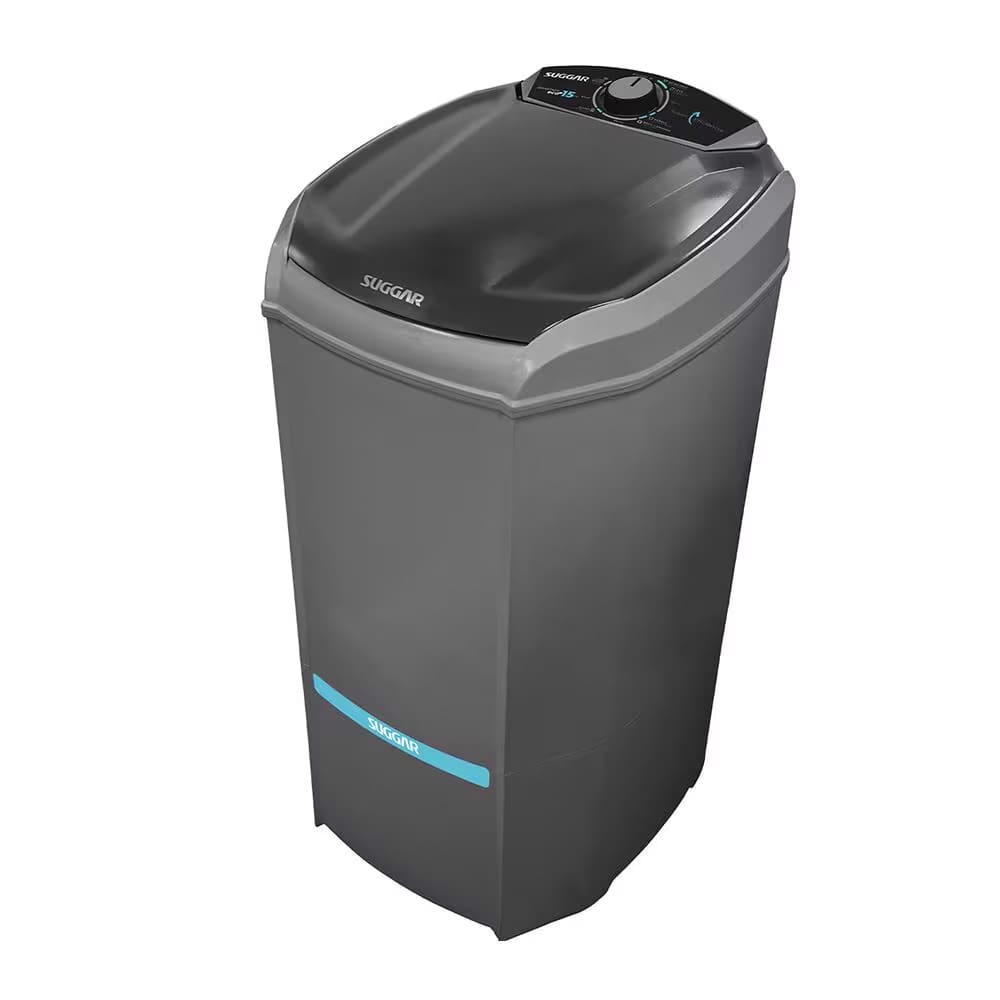 Lavadora de Roupa 15 Kg Prata Lavamax Eco Suggar - 110v - Le1521pr