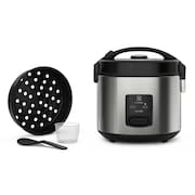 Panela Elétrica de Arroz Electrolux Efficient ERC20 por Rita Lobo com Trava de Segurança 3,5L – Inox e Preta