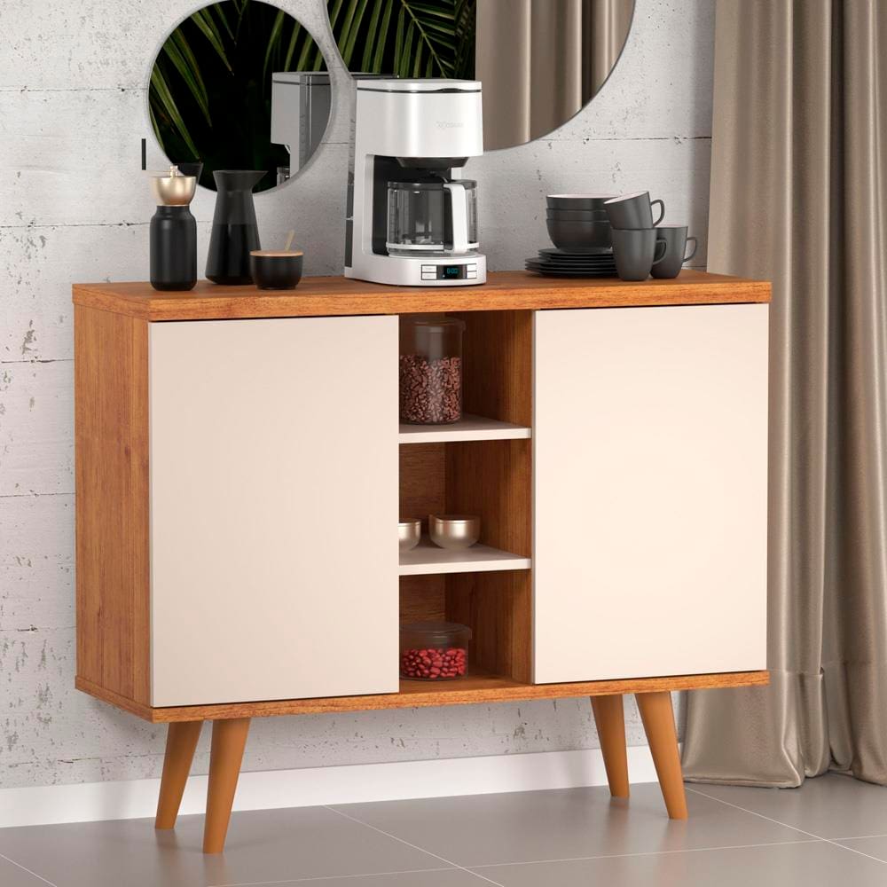 Buffet Viero Ulisses com 2 portas e 4 prateleira - 101cm de largura