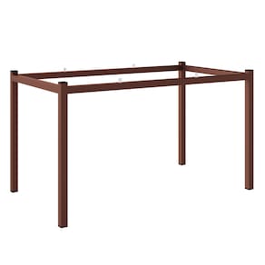 Base de Mesa Retangular Fabone Alexa para Tampo de Vidro com 140X80 cm - Cobre