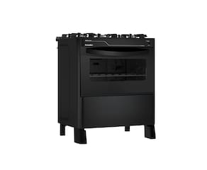 Fogão Esmaltec 5 Bocas Pérola Glass 5115 Preto com Mesa de Vidro Temperado - Bivolt