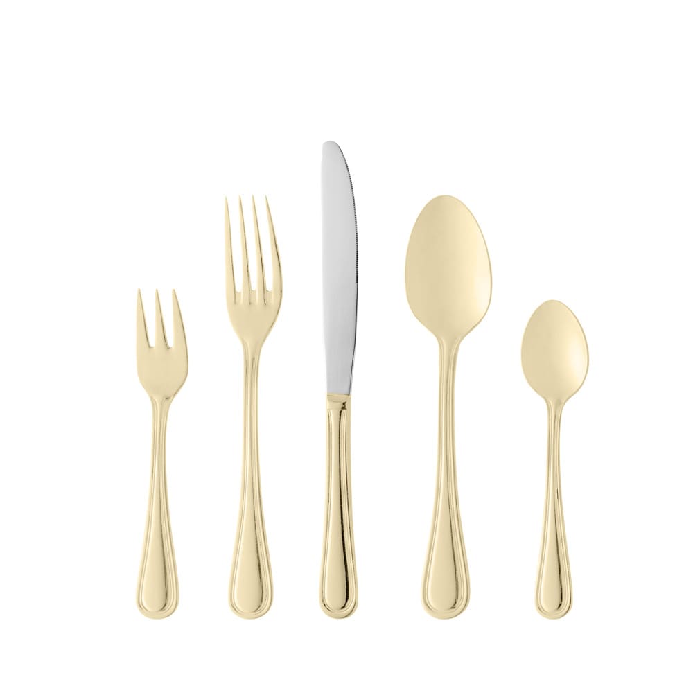 Faqueiro Wolff Avalon em Aço Inox Dourado – 30 Peças