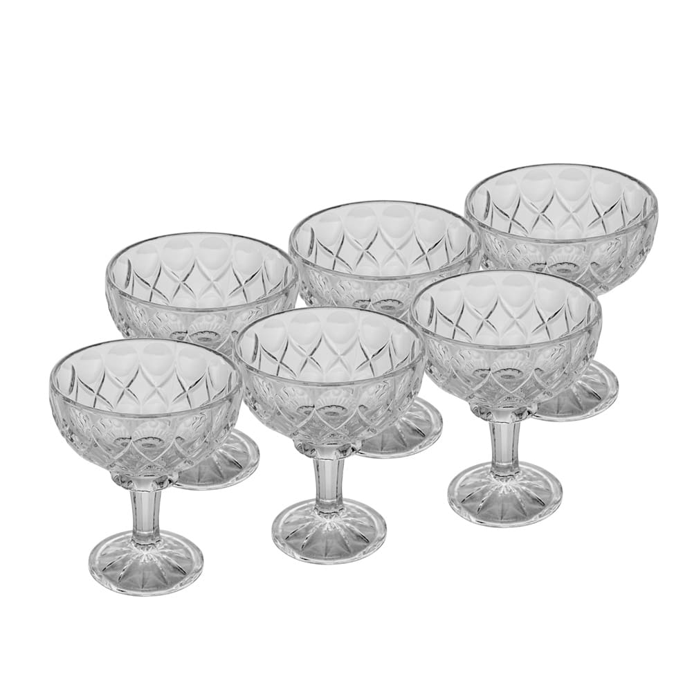 Conjunto de Taças para Sobremesa Wolff Angel em Cristal 260ml – 6 Peças
