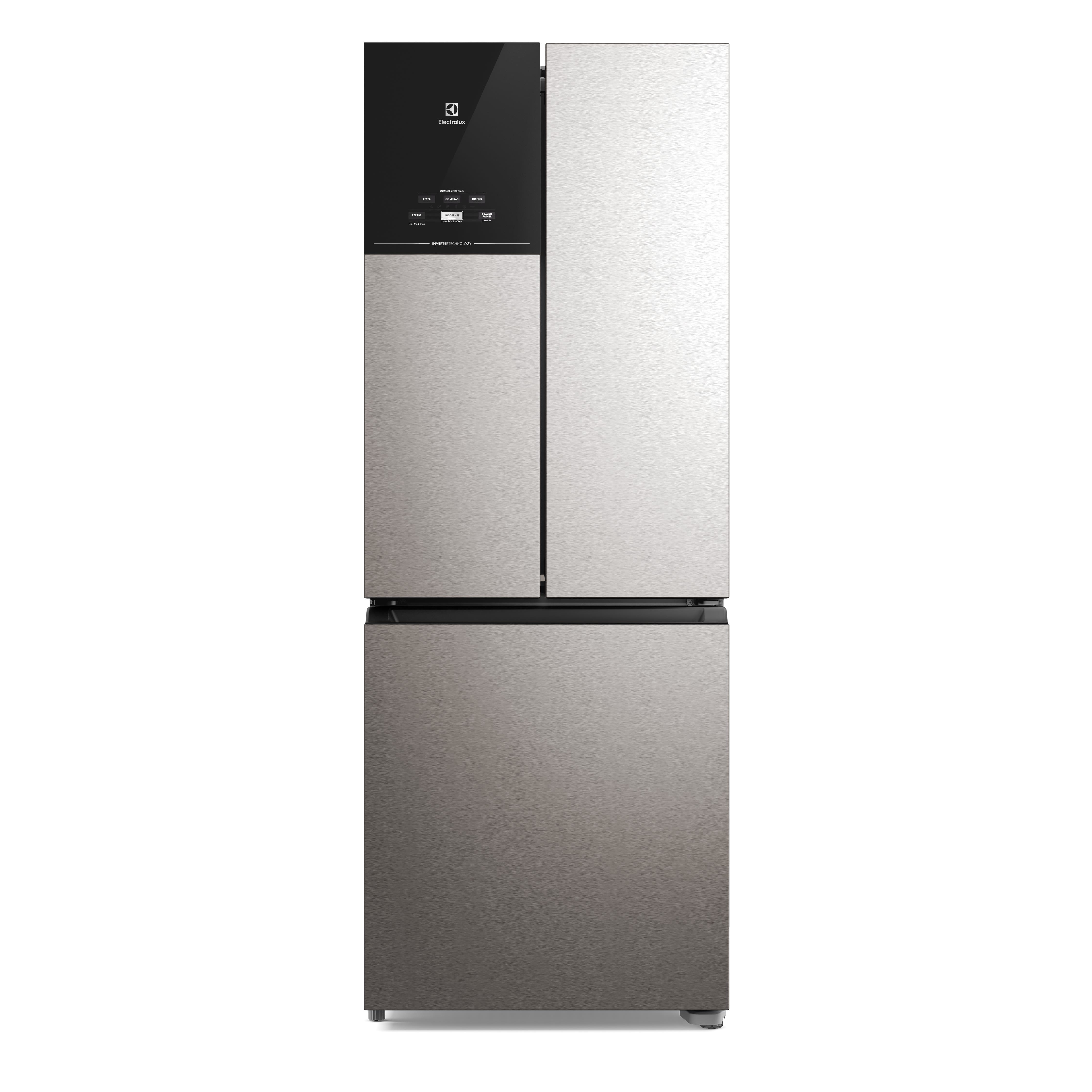 Geladeira Electrolux IM7S Frost Free Inverter Efficient AutoSense 3 Portas Inox Look 480L - 220V