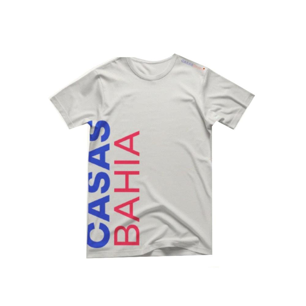 Camiseta Manga Curta Casas Bahia - Branca - EXG