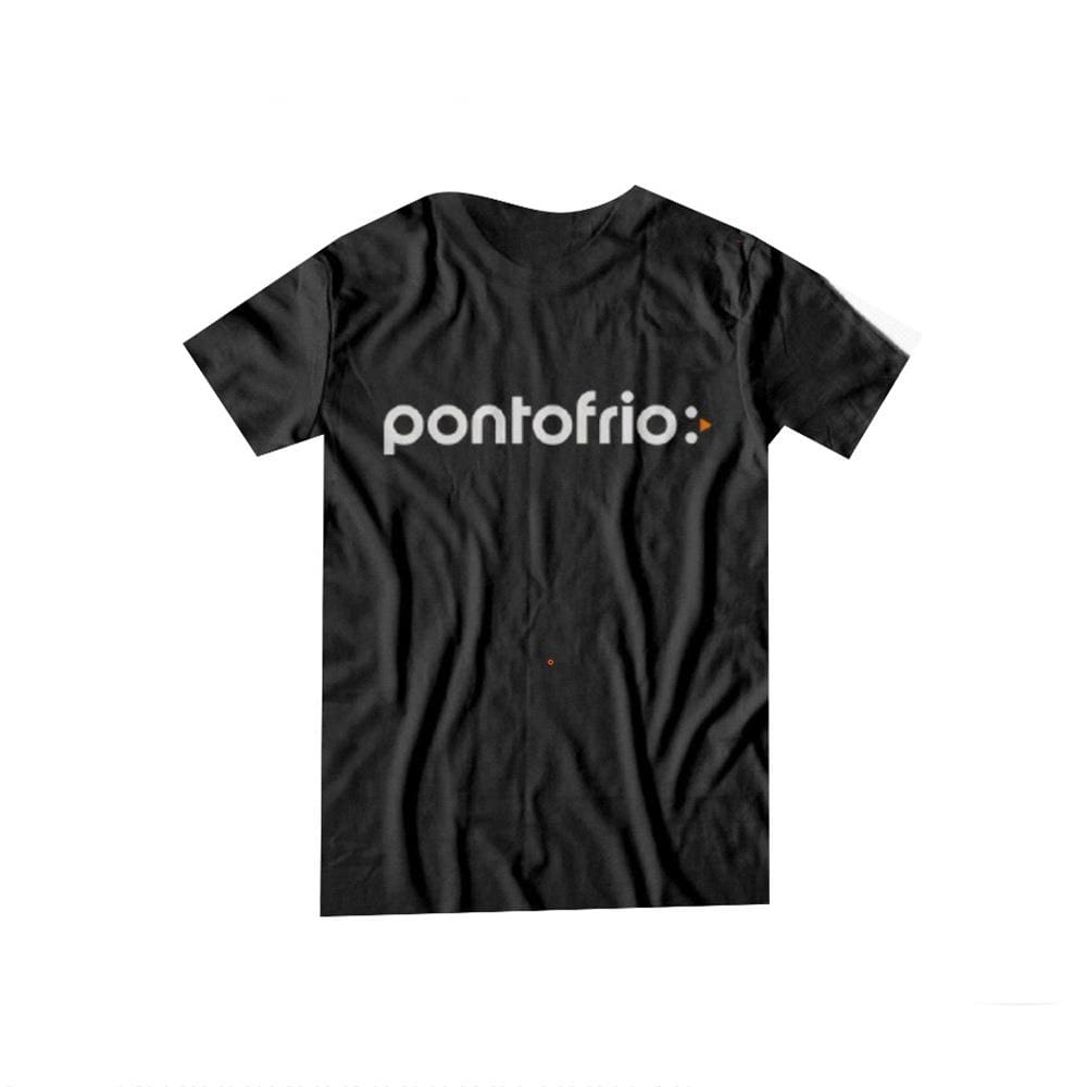 Camiseta Manga Curta Dry Fit Pontofrio - Preta - EXG