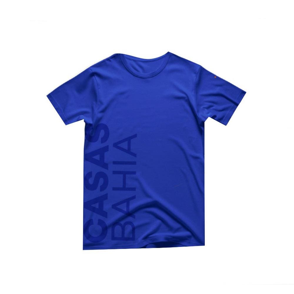 Camiseta Manga Curta Casas Bahia - Azul - EXG
