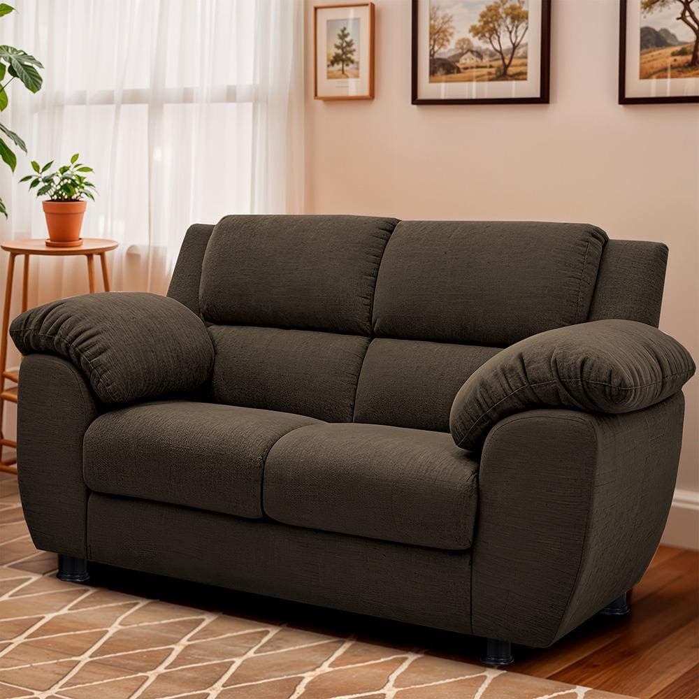 Sofá 2 Lugares Cama inBox Paris com 152cm de Largura e Revestido em Bouclé - Marrom