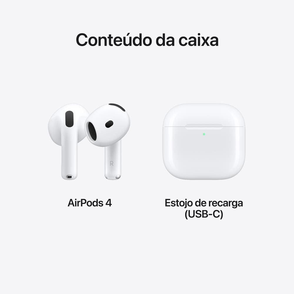 Apple AirPods 4 - Branco | Casas Bahia