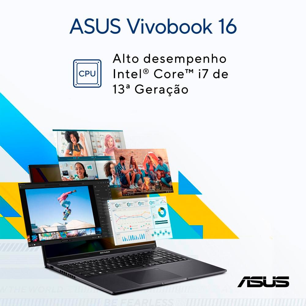Notebook ASUS Vivobook 16 Core i7 | Casas Bahia