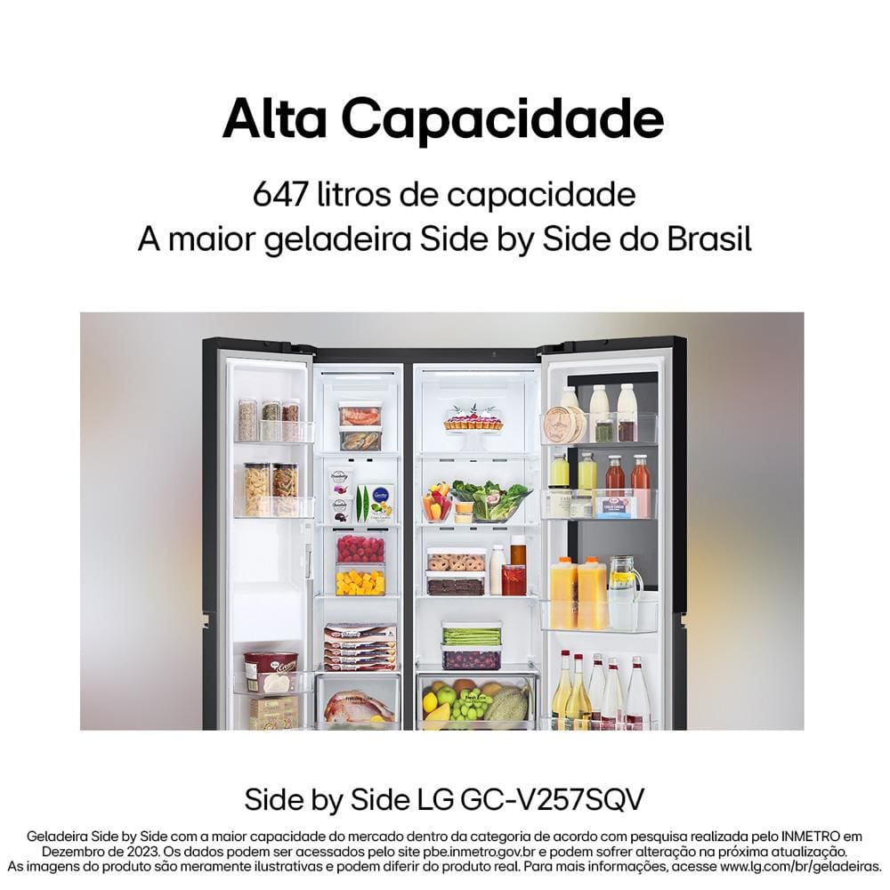 Geladeira LG Side by Side GC-V257SQV | Casas Bahia